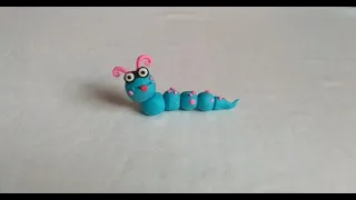 How to make clay worm / clay art for kids.