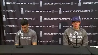 Winnipeg Jets post-game 2 round 1 media availability: Dylan DeMelo & Paul Stastny