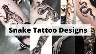 Snake tattoo design | Small snake tattoo | Snake skin tattoo designs - Lets style buddy