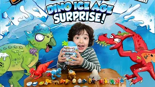 Emin unboxes Zuru Smashers Surprise Egg | Dinosaur Toys | Dino Ice Age Surprise