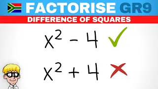 Gr 9 Factorisation: Difference of Squares Introduction