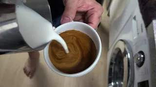 Latte Art simple Rosetta 라떼아트 심플 로제타