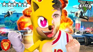 GTA 5 pero SOY SUPER SONIC LA PELICULA 😂 ME TRANSFORMO EN SUPER SONIC 😱 EN GTA MODS LEON PICARON