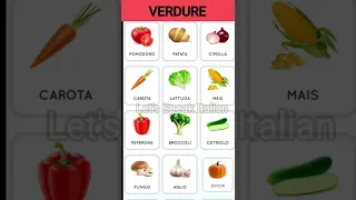 learn Italian // Nomi di Verdure // Vegetables name in Italian // #shorts