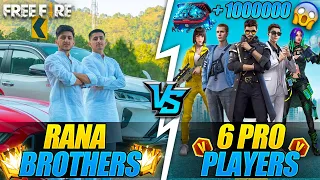 Rana Brothers Vs 6 Pro Players 10000💎Diamond Challenge - Garena Free Fire