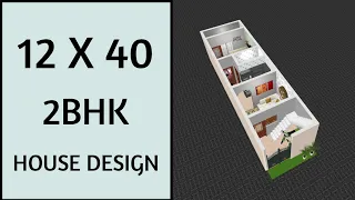 12x40 दो भाइयो के लिए घर का नक्शा ll 50 Gaj ll 12x40 House Plan ll 12x40 Ghar Ka Naksha