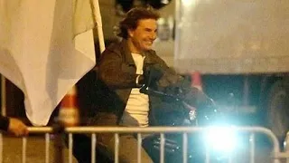 Tom CRUISE (2024 vs. 2017) is still the same in Paris 🇫🇷 waving to fans on a Motorcycle 😊