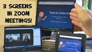 How to use 3 screens in a Zoom meeting with students - Mr. Riedl