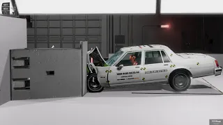 BeamNG.Drive Small over lap crash on 1980 Olds Delta 88