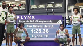 Archbishop Carroll Breaks High School NATIONAL RECORD In Boys 4x200m At Adidas Track Nationals!