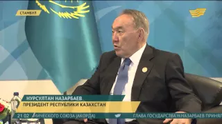 Н.Назарбаев провел встречу с Президентом Республики Беларусь, страны-наблюдателя ОИС, А. Лукашенко