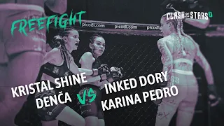 FREEFIGHT - Inked Dory a Karin Pedro vs. Denisa Ryndová a Kristal Shine | PPV na clashofthestars.tv