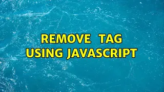 Remove ＜title＞ tag using javascript (4 Solutions!!)