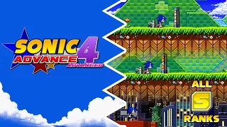 Sonic Advance 4 Advanced (Fangame) Demo 2.0.1 - All S-Ranks in Advance Mode | Sonic the Hedgehog
