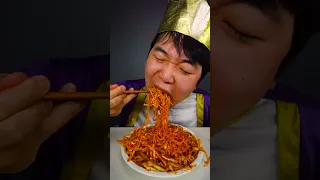 Spicy Food Challenge Fire noodle, Beef Steak Mukbang | TikTok Funny Videos | HUBA #shorts