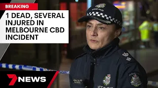 One person dead, five others injured in major incident on Melbourne’s Bourke Street | 7NEWS