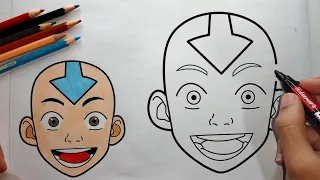 HOW TO DRAW AANG FROM AVATAR | DRAWING AANG AVATAR THE LAST AIRBENDER