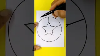 👉 3D Art ⚡ 3D STAR DRAWING with Optical illusion #shortvideo #shorts #short #dibujos