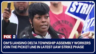 GM's Lansing Delta Township Assembly workers join the picket line in latest UAW strike phase
