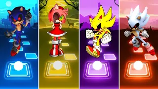 Sonic Exe 🆚 Amy Exe 🆚 Super Sonic Exe 🆚 Hyper Sonic Exe || Tiles Hop Gameplay 🎯