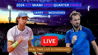 Nicolas Jarry Vs Daniil Medvedev LIVE Score UPDATE Today 2024 ATP Miami Open Tennis Quarter Finals