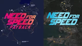 Need for speed payback Vs Need for speed 2015 Map !!