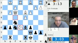 LIVE Blitz #3487 (Speed) Chess Game: Black vs WolPol in Caro-Kann: classical, Flohr variation