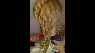 Прическа на основе жгутов/rope braid hairstyle