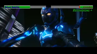 Blue Beetle vs OMAC (1st Fight)...with healthbars