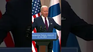 Biden says Finnish reporter may not ‘be able to go home' #shorts