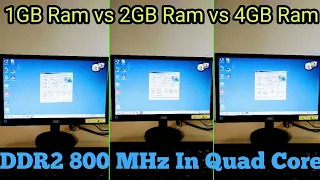 1GB vs 2GB vs 4GB Ram Test In Video Editing In Intel Core 2 Quad Computer | TechnoGunda