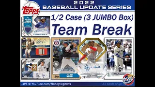 2022 Topps UPDATE 1/2 Case (3 JUMBO Box) Team Break #4 Break eBay 10/31/23