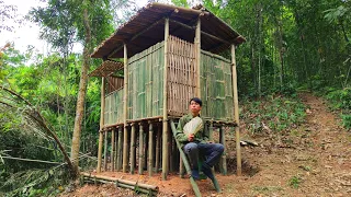 building bamboo house || How to make a unique bamboo house || survival technology || episode 38