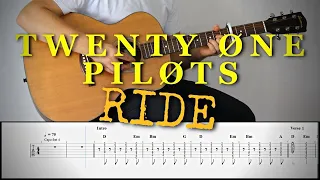 TWENTY ONE PILOTS - RIDE | Guitar Cover Tutorial (FREE TAB)