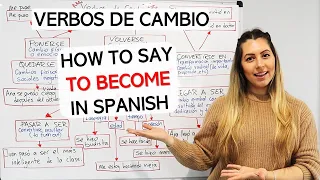 Verbos de Cambio: How to Say TO BECOME in Spanish | Volverse, Quedarse, Hacerse, Convertirse y Otros