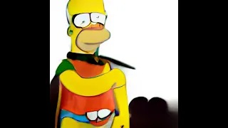 Homer's superhero movie (AI cover)