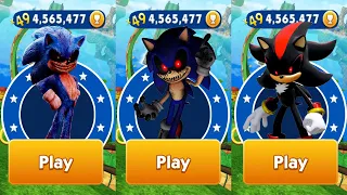 Sonic Dash - Sonic.EXE vs Shadow.EXE vs All Bosses Zazz Dr.Eggman - All Characters Unlocked Run