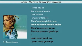 Lyrics   The Power Of Good Bye   Madonna