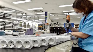 New Technology! Korean Smart Power Bar Factory. Power Strip Mass Production Process