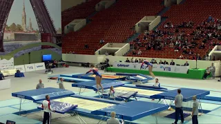 Russian Federation 1 (RUS) W - 2018 Trampoline Worlds, St. Petersburg (RUS) - Qualif Synchro R1