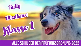 Rally Obedience Klasse 1: ALLE Schilder der Prüfungsordnung VDH RO Regelwerk 2022