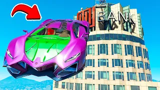 СПУСК БЕЗ ТОРМОЗОВ С НЕБОСКРЁБА НА ЧИТ ТАЧКЕ в ГТА 5 МОДЫ! ОБЗОР МОДА в GTA 5 ВИДЕО