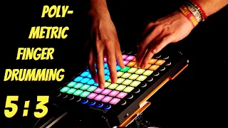 Polymetric Finger Drumming 5:3 (Launchpad Pro)