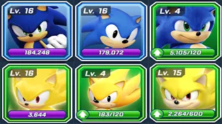 Sonic Forces Mobile: Original Sonic Runners vs All Super Sonic runners - All Characters Unlocked 3D