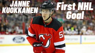 Janne Kuokkanen #59 (New Jersey Devils) first NHL goal Jan 30, 2021