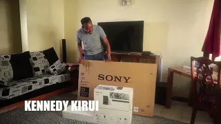 Sony Bravia 55' TV and Sound Bar unboxing and set up video