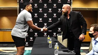 Triple H signs WWE recruits at Las Vegas tryouts