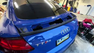 Audi TTRS wing install