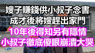 嫂子賺錢供小叔子念書，成才後將嫂趕出家門，10年後得知另有隱情，小叔子徹底傻眼崩潰大哭#淺談人生#民間故事#為人處世#生活經驗#情感故事#養老#花開富貴#深夜淺讀#幸福人生#中年#老年