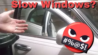 Are you power windows slow?   Grease them up!